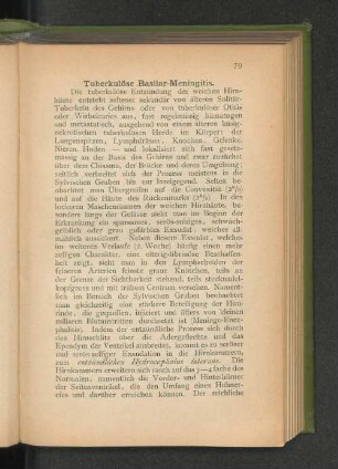 Tuberkulöse Basilar-Meningitis.