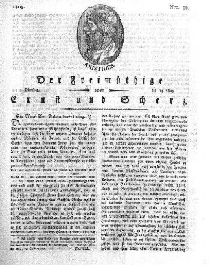 Nro. 96, Dienstag, den 14. May 1805