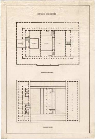 Billing, Hermann; Bochum (Nordrhein-Westfalen); Hotel Bochum - Grundriss Zwischengeschoss; Grundriss DG