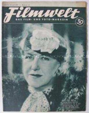 Fachzeitschrift für Film und Fotografie "Filmwelt" mit Szenenfotos aus verschiedenen UfA-Filmen