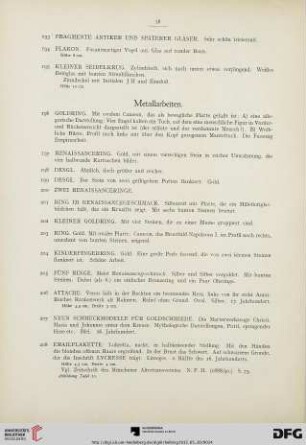 Metallarbeiten (Nr. 196-272)