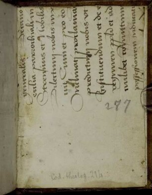 Fragment einer lateinischen Urkunde