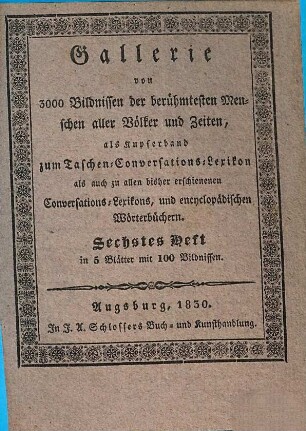 Gallerie von 3000 Bildnissen der berühmtesten Menschen aller Völker und Zeiten ..., 6