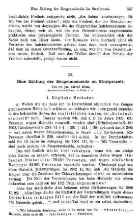 667-677, Eine Zählung der Zeugenmeineide im Strafprozeſs