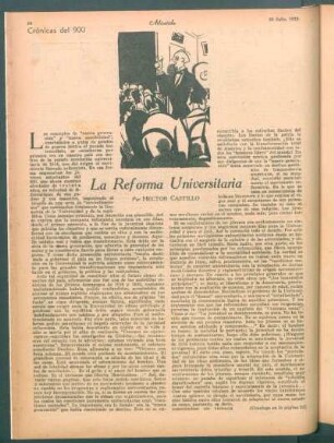 La reforma universitária : Crónicas del 1900
