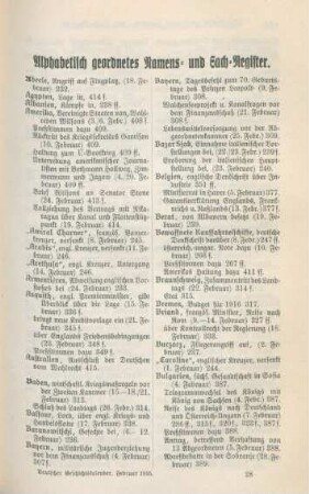 Alphabetisch geordnetes Namens- und Sach-Register