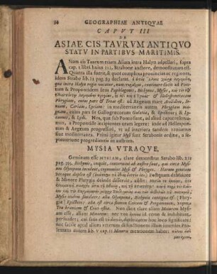 Caput III. De Asiae Cis Taurum Antiquo Statu In Partibus Maritimis