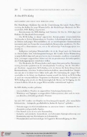 B. Das WIN-Kolleg