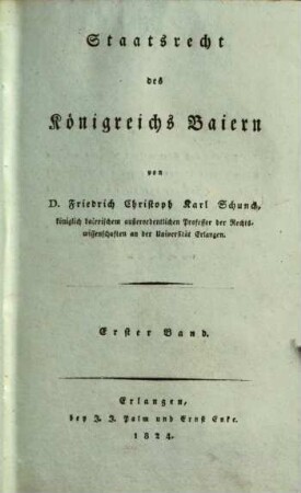 Staatsrecht des Königreichs Baiern, 1