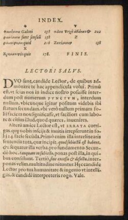Lectori Salus.
