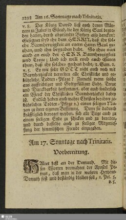 Am 17. Sonntage nach Trinitatis