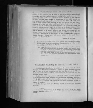 Wendischer Städtetag zu Rostock. - 1486 Juli 4.