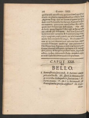 Caput XXII. De Bello.