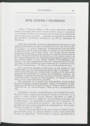 Notas literarias y bibliográficas