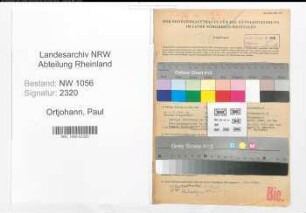 Entnazifizierung Paul Ortjohann , geb. 22.10.1897 (Justizbeamter)