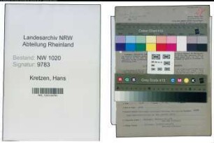 Entnazifizierung Hans Kretzen , geb. 04.04.1899 (Richter)