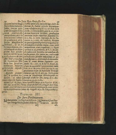 Titulus III. De Iure Personarum.