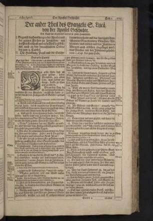 Der ander Theil des Evangelii S. Lucä, von der Apostel Geschichte.