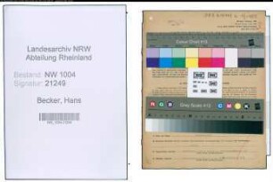 Entnazifizierung Hans Becker , geb. 20.02.1897 (Bueroangestellter)