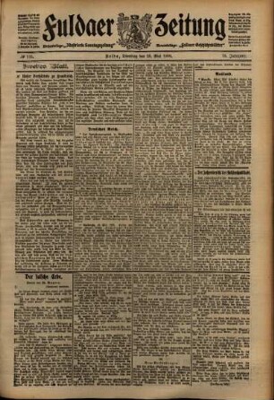 Zweite Ausgabe vom Dienstag, den 19. Mai 1908.
