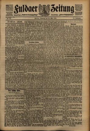Zweite Ausgabe vom Dienstag, den 19. Mai 1908.
