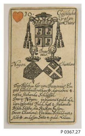 Herz-Zehn / Heraldisches Lehrkartenspiel