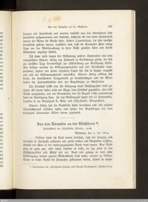 Aus den Kämpfen an der Westfront