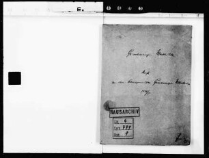 Briefe an Großherzogin Mathilde von ihrer Schwiegermutter Großherzogin Wilhelmine