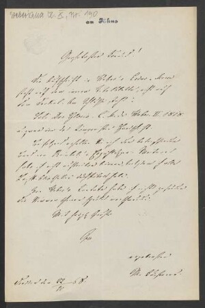 Brief an Friedrich Wilhelm Jähns : 22.10.1868