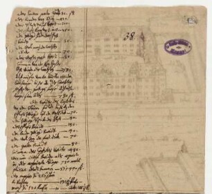 Kassel, Vermessungstabelle zum Landgrafenschloss
