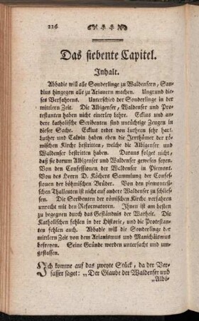 Das siebente Capitel.