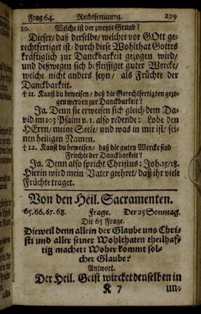 Von den Heil. Sacramenten.