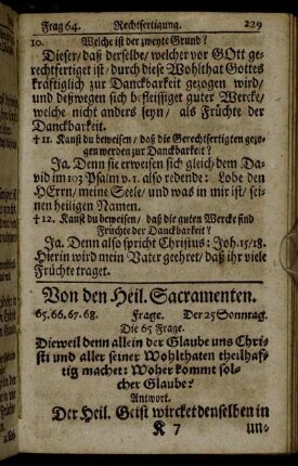 Von den Heil. Sacramenten.