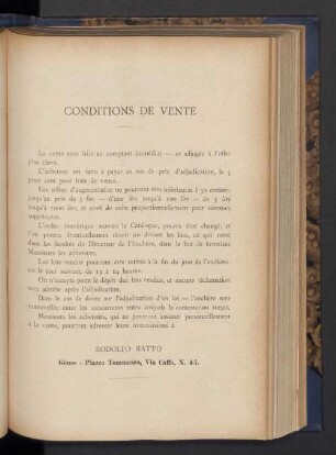 Conditions de vente