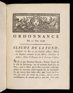 43-46, Ordonnance Du 21 Juin 1698