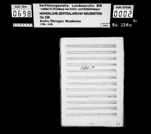 Josef Triebensee: Partita in B-Dur; für zwei Oboen, zwei Klarinetten, zwei Horn und zwei Fagotte