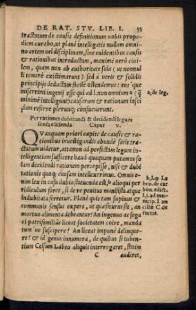 Per rationes dubitandi & decidendi legum sensa elicienda. Caput v.