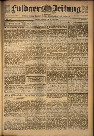 Erste Ausgabe vom Samstag, den 05. Juli 1902.