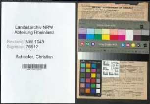 Entnazifizierung Christian Schaefer , geb. 01.02.1898 (Landwirt)
