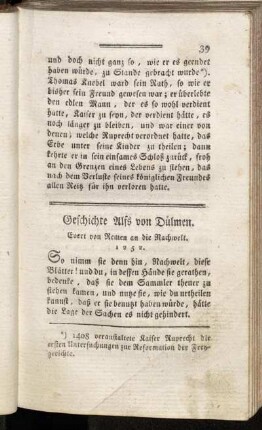 Geschichte Alfs von Dülmen.