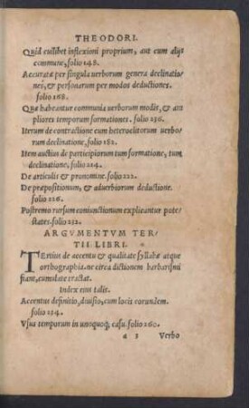 Argumentum Tertii Libri.