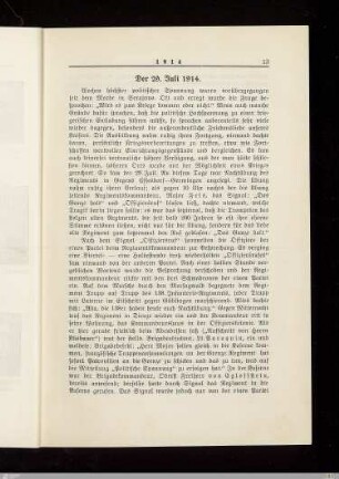 Der 29. Juli 1914