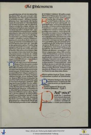 Argumentum in epistolam ad Philemonem
