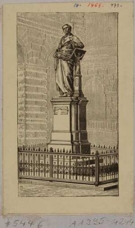 Denkmal für den Komponisten Carl Maria von Weber (1786-1826) in Dresden, 1844 bis 1860 von Ernst Rietschel mit einem Sockel von Georg Hermann Nicolai, neben der Sempergalerie (bis 1871 hinter der ersten Semperoper)