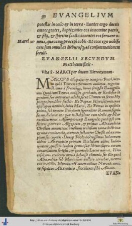 Vita Sancti Marci per divum Hieronymum