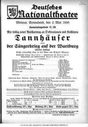 Tannhäuser und Der Sängerkrieg auf Wartburg
