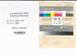 Entnazifizierung Wilhelm Blume , geb. 03.04.1901 (Telegrafenleitungsaufseher)