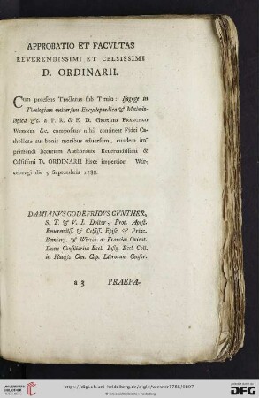 Approbatio et facultas
