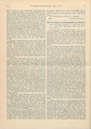 224-233 [Rezension] Denifle, Heinrich, Archiv für Litteratur- und Kirchengeschichte des Mittelalters. 2. Bd
