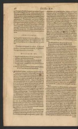 Decisio XV.